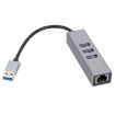 SL-030 USB to Gigabit Ethernet & 3-Port USB 3.0 Hub (Grey) - 5