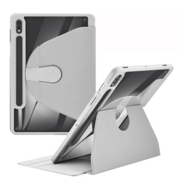 Samsung Galaxy Tab A7 10.4 2020 360 Rotating Leather Case (Grey) - 1