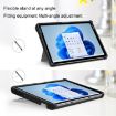 Black Striped Hollow Case for Microsoft Surface Pro 9 w/ Strap - 3