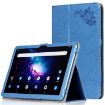 TCL Tab Pro 5G Blue Leather Flower Embossed Tablet Case Holder - 1