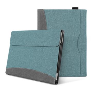Grey Blue Cloth Texture Leather Case for Surface Pro 10/9 - 1