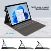 Surface Pro 7/6/5/4 Leather Case: Black Grey Cloth Texture - 6