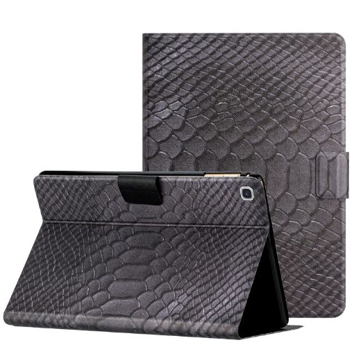 Samsung Galaxy Tab A7 10.4 2020 Crocodile Leather Case (Black) - 1