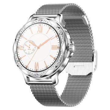 Waterproof Silver Smart Wristband with Heart/Blood Pressure Monitoring - 1