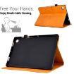 Rhombus Embossed Leather Case for Samsung Galaxy Tab A8 10.5 (Khaki) - 3