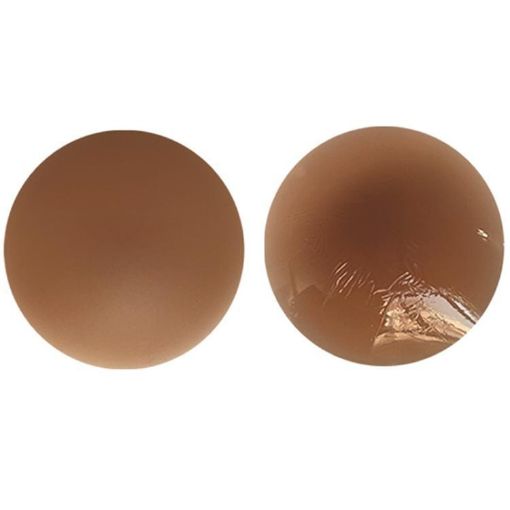 Invisible Anti-bump Silicone Breast Stickers, Size: 13cm (Dark Brown) - 1