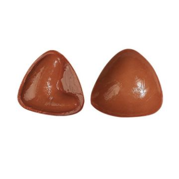 Double-Sided Silicone Triangle Breast Pads, M/B, Brown Skin, Orange Box - 1