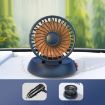 Orange 12V Car Fan: Single-head, Three-speed, Folding, High-wind - 2
