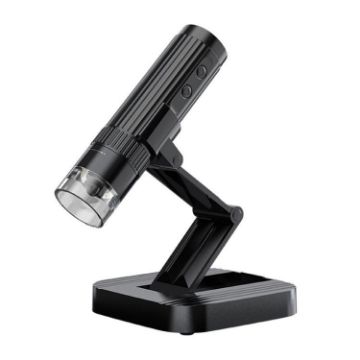 200W Pixel 1000X HD Wireless Microscope with Holder (Black) - 1