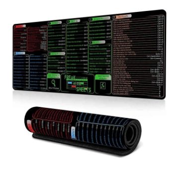 Non-Slip Keyboard Shortcut Desk Mat Mouse Pad, 300x700x3mm, No.7 - 1