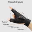 LED Light Gloves for Night Riding and Car Repair, Black, Both Hands - 3
