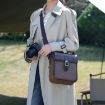 Cwatcun D185 Brown Vintage PU Waterproof Camera Shoulder Bag - 2