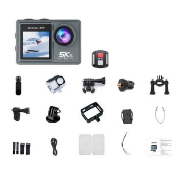 M40TRW 5K Action Camera: Touch Screen, Remote, Mic, Anti-Shake - 1