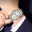SKMEI Men's Silver Quartz Watch with Diamond Case & Luminous Feature - 2