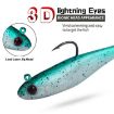 PROBEROS DW6092N12B 5pcs T-Tail Soft Lure Set with Single Hook - 6