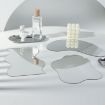 22x17cm Irregular Acrylic Mirror Tray for Jewelry Photography - 3