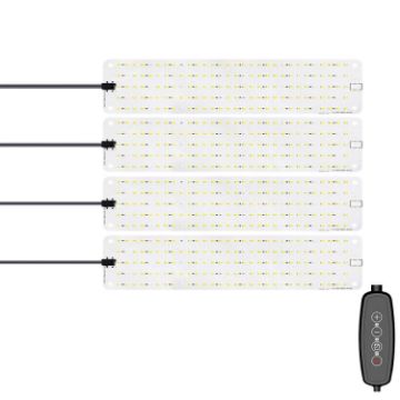 12V LED Plant Growth Light, Sunlight-Like, Four Head, EU Plug - 1