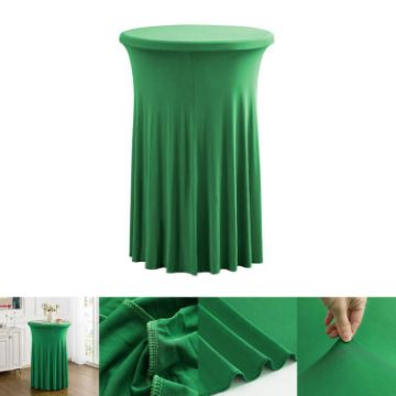 Premium Green Stretch Cocktail Bar Table Cover, 80x110cm - 1