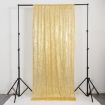 Gold Embroidered Sequin Curtains for Wedding Banquet Decor 60x240cm - 1