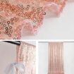 Gold Embroidered Sequin Curtains for Wedding Banquet Decor 60x240cm - 3