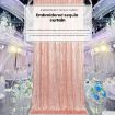 Gold Sequin Embroidered 240cm Wedding & Banquet Curtains - 5