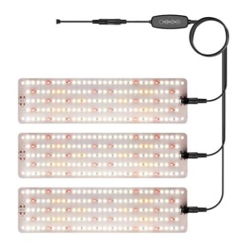 Three Heads Cold Light LED Quantum Board Plant Growth Lamp (UK Plug) - 1