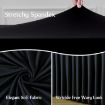 Black Spandex Table Skirt for 122x60x76cm Rectangle Tables - 3