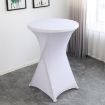 Champagne Stretch Cocktail Bar Table Cover for Weddings, 60x110cm - 2