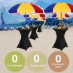 Champagne Stretch Cocktail Bar Table Cover for Weddings, 60x110cm - 4