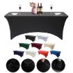 Lake Blue Elastic Table Cover for Weddings & Parties - 153x75x75cm - 2