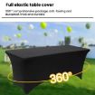 Lake Blue Elastic Table Cover for Weddings & Parties - 153x75x75cm - 4