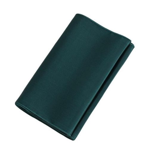 Dark Green Satin Tablecloth 147x259cm for Hotel Wedding Banquet - 1