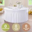 4FT Red Polyester Elastic Tablecloth Cover for Wedding & Party - 3