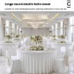 5FT Black Polyester Elastic Tablecloth Skirt for Wedding & Party - 4