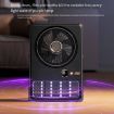 2-in-1 Electric Fan & Mosquito Killer Lamp, 3000mAh Black LED Fan - 4