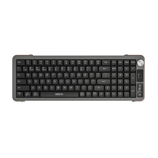 IMICE AN-800 Black Wireless Bluetooth Silent Keyboard Dual Mode - 1