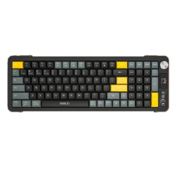 IMICE AN-800 Bluetooth Wireless Silent Keyboard (Black Gray Orange) - 1