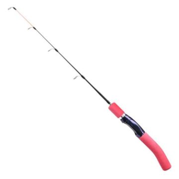 LEO 28307 58cm Curved Handle Flat Tip Ice Fishing Rod (Red) - 1