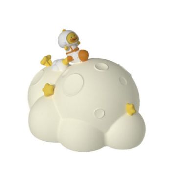 ICARER FAMILY Silicone Night Light: Astronaut Moon Lamp, Warm Light - 1