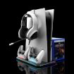 PS5 Slim/Pro Cooling Stand, Controller Charger & Game Storage (Black) - 4