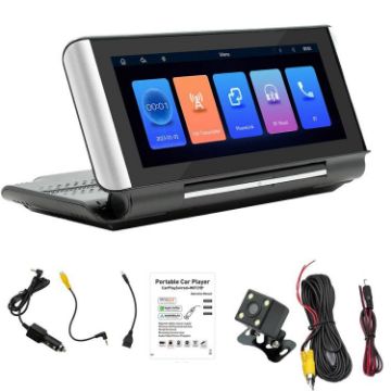 6.86" Foldable Bluetooth Car MP5 Player with MirrorLink/CarPlay/Auto - 1