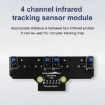 Yahboom 4-Channel IR Tracking Sensor for Car Robot + Cables, Columns - 2