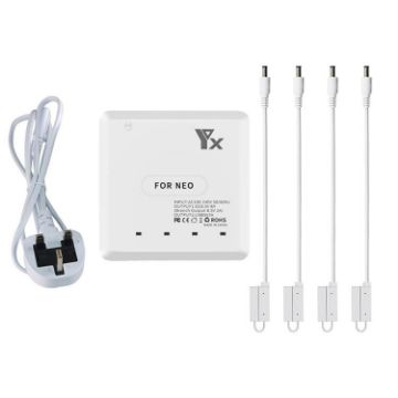 DJI Neo Drone YX 4-Port Battery Charger Hub with UK Plug - 1