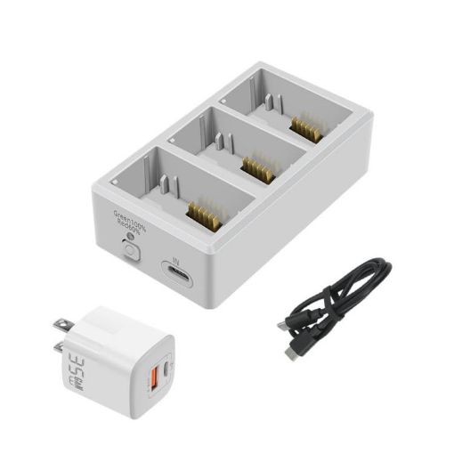 YX 3-Way Battery Charger for DJI Mini 4/3/3 Pro, 35W US Plug Hub - 1