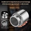1500ml Stainless Steel Sealed Canister with Transparent Leak-Proof Lid - 6
