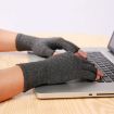 Hemp Gray Sports Breathable Arthritis Gloves, Size L - 3