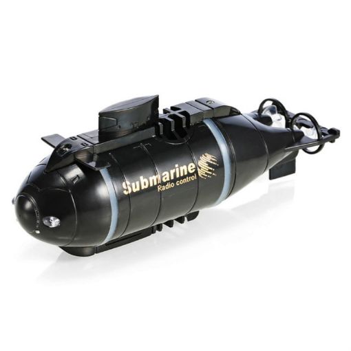 Rechargeable Mini Remote Submarine, 6-Channel, Black - 1
