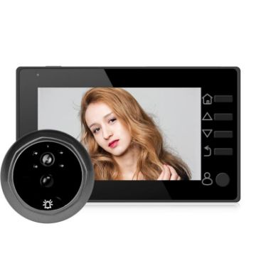 Danmini Q10 4.3" Motion Detection Camera Video Door Viewer, Black - 1