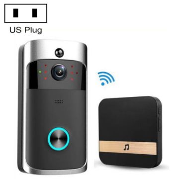 M3 Smart WIFI 720P Video Doorbell with Ding Dong, US Plug Black - 1