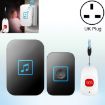 CACAZI C86 Wireless SOS Pager Doorbell Alarm, UK Plug (Black) - 1